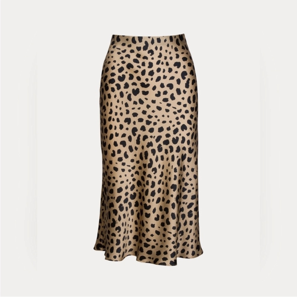 Realisation Par Leopard-Print Naomi Silk Midi Skirt